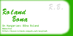 roland bona business card