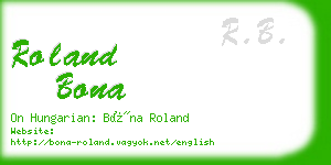 roland bona business card